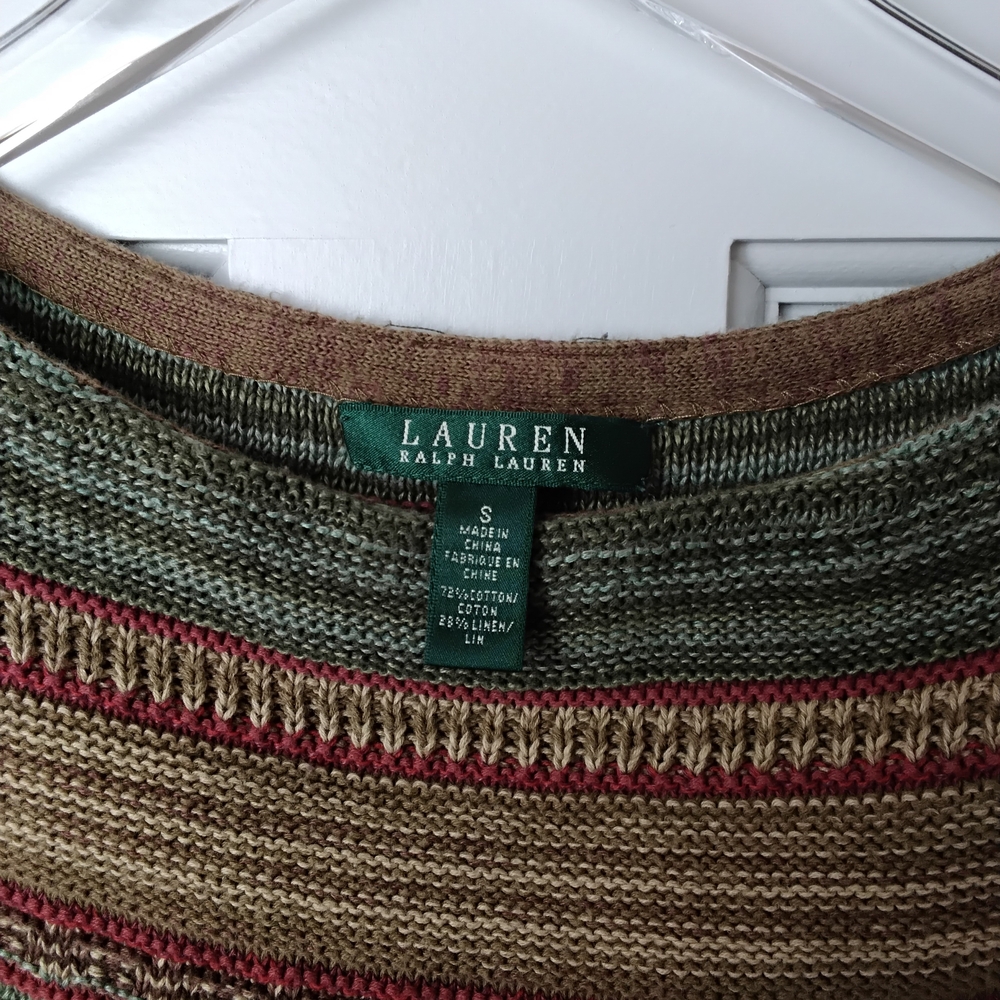 Ralph Lauren Sleeveless Cotton/Linen Sweater Vest. Size Small - Picture 3 of 7